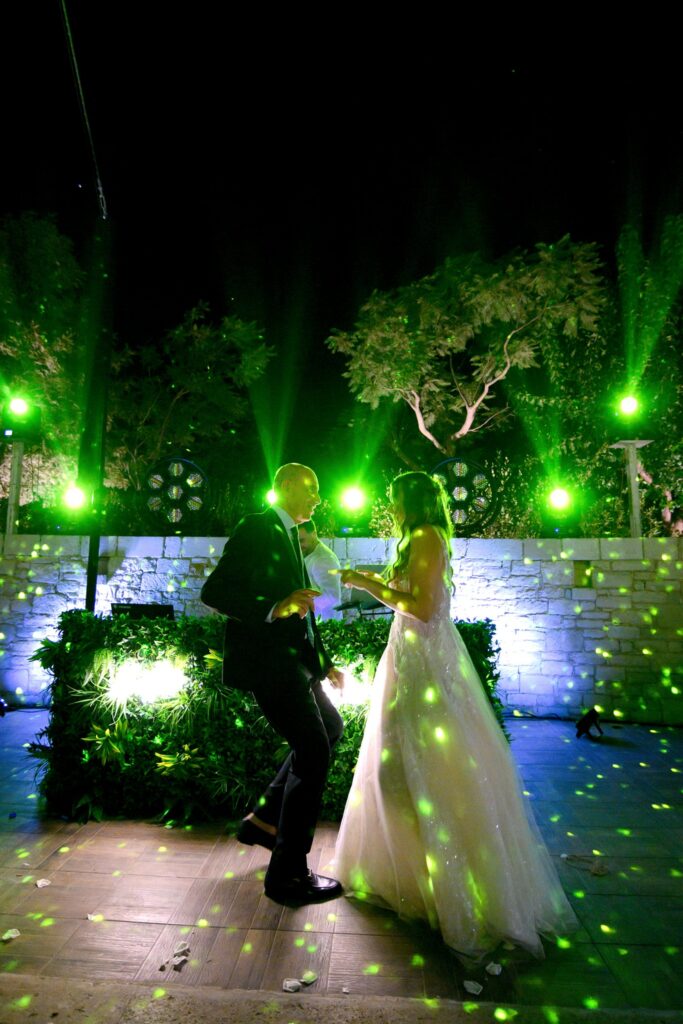 Marie dancing with her father at the wedding party| Esthesis Events