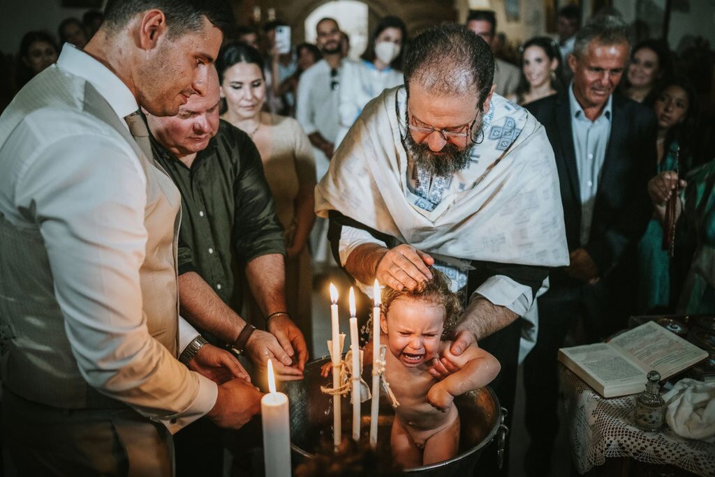Yannis’ baptism at Agia Irini monastery in Rethymno | Esthesis Events Yannis’ baptism at Agia Irini monastery in Rethymno | Esthesis Events