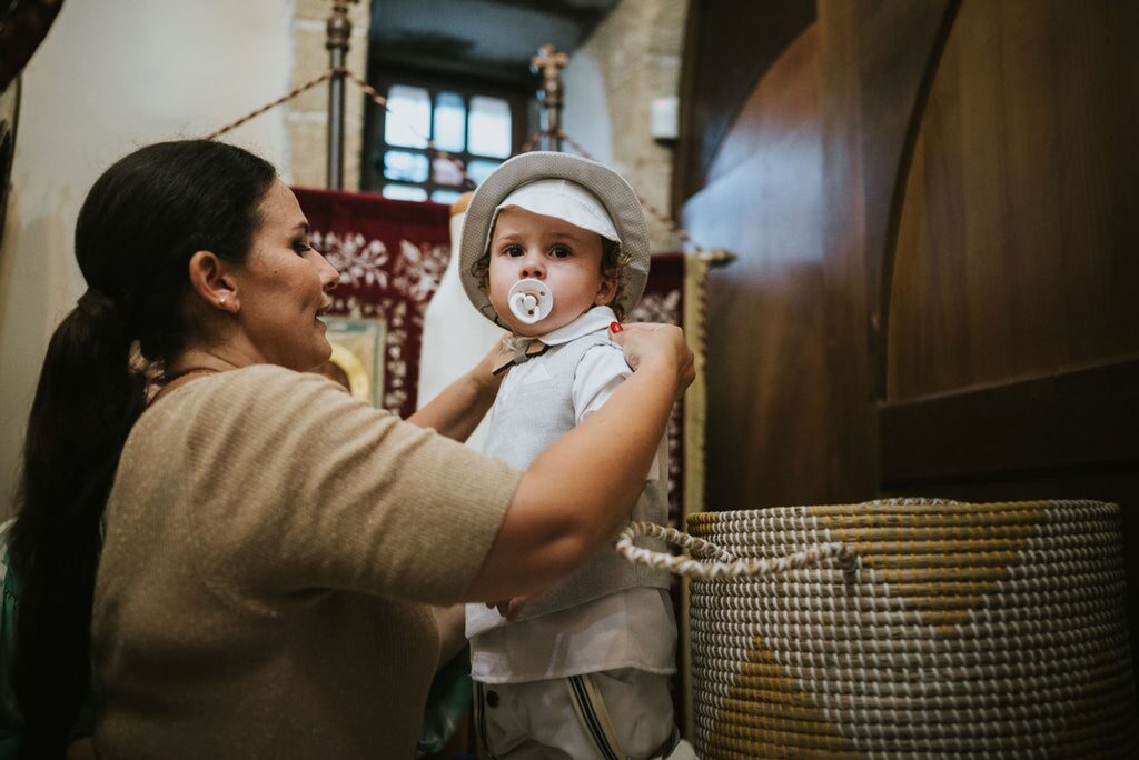Yannis wearing his baptismal outfit after the christening | Esthesis Events Yannis wearing his baptismal outfit after the christening | Esthesis Events
