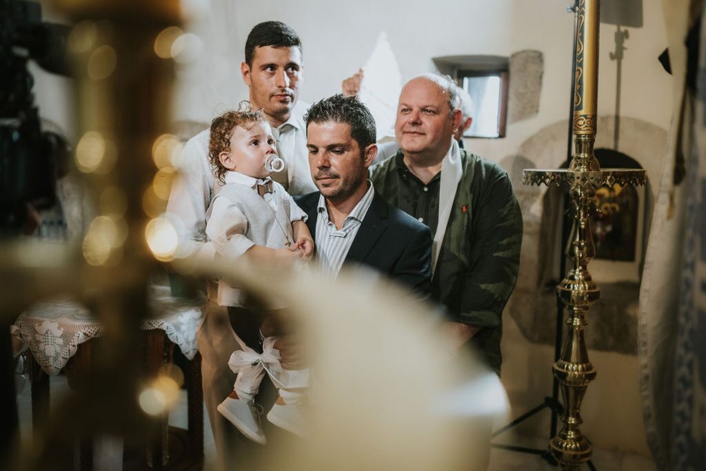 Yannis during the final part of the christening ceremony | Esthesis Events Yannis during the final part of the christening ceremony | Esthesis Events