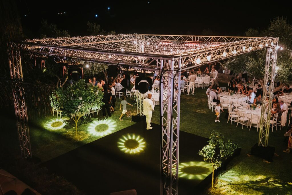 The live stage and the guests at Yannis' post baptism reception | Esthesis Events The live stage and the guests at Yannis' post baptism reception | Esthesis Events