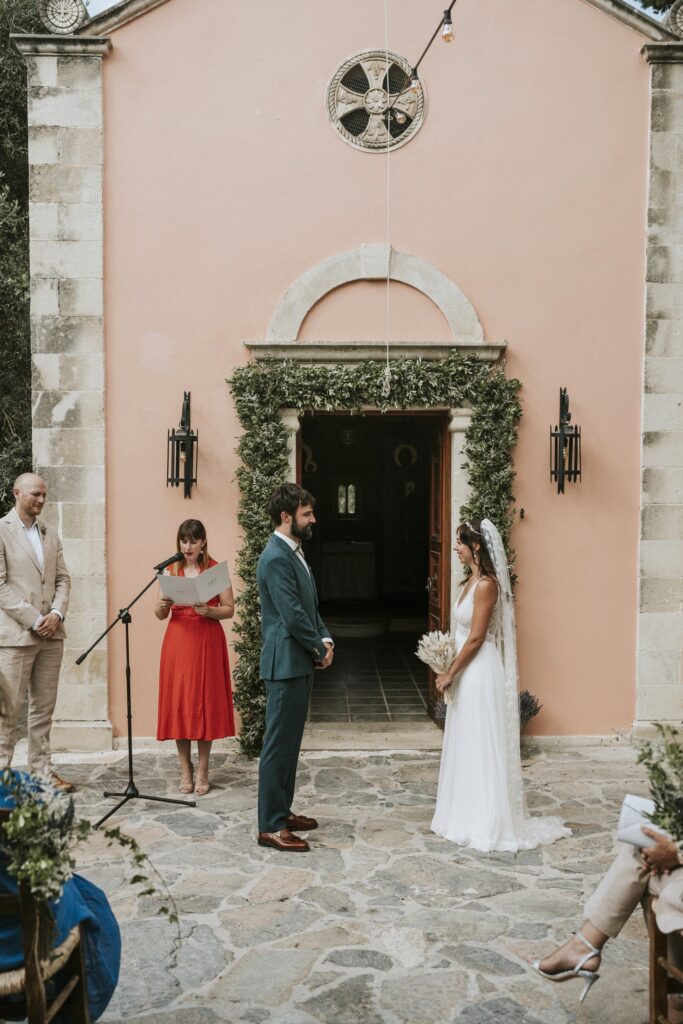 The bride and groom looking at each other during a wedding reception speech. | Esthesis Events The bride and groom looking at each other during a wedding reception speech. | Esthesis Events