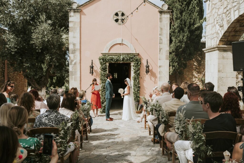 The bride and groom looking at each other during the best woman's toast. | Esthesis Events The bride and groom looking at each other during the best woman's toast. | Esthesis Events