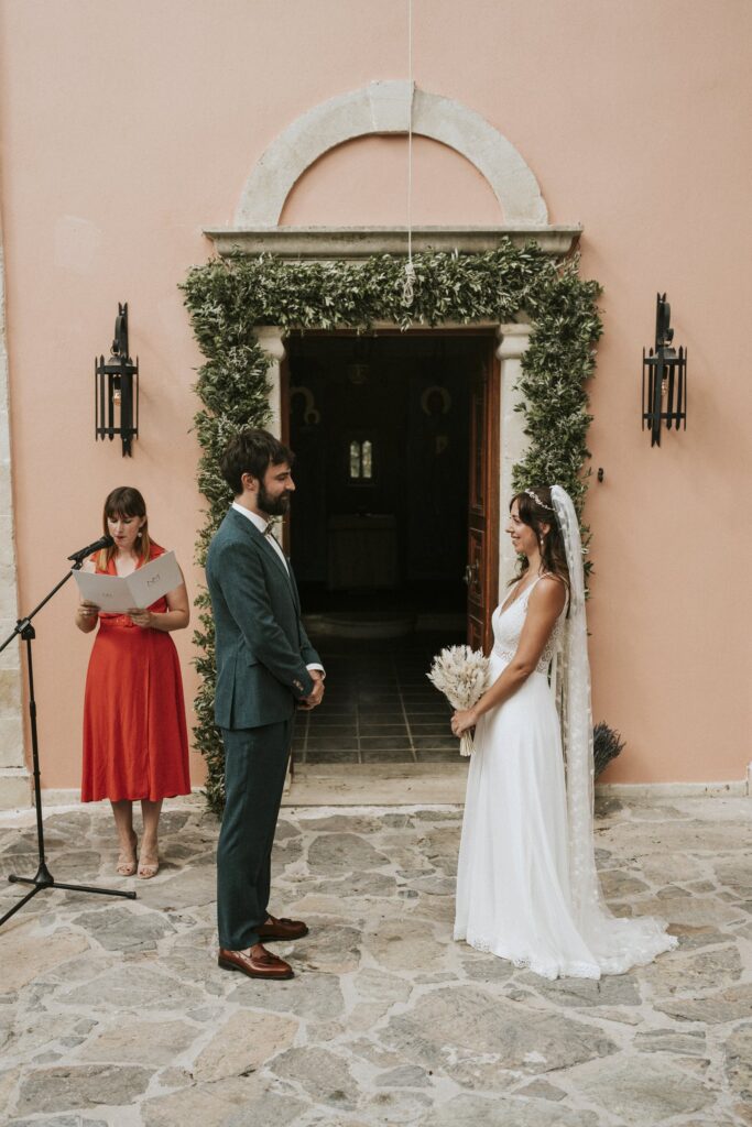 The bride and groom looking at each other during the best woman's toast. | Esthesis Events The bride and groom looking at each other during the best woman's toast. | Esthesis Events