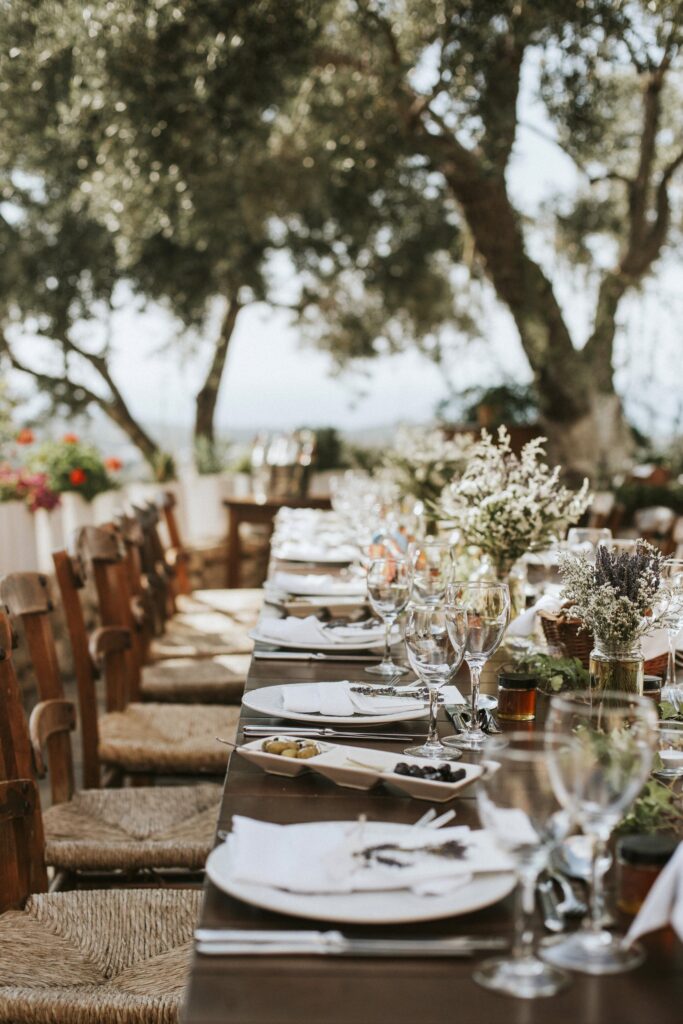 Detailed wedding tablescape and floral centerpieces at Agreco Farm. | Esthesis Events Detailed wedding tablescape and floral centerpieces at Agreco Farm. | Esthesis Events