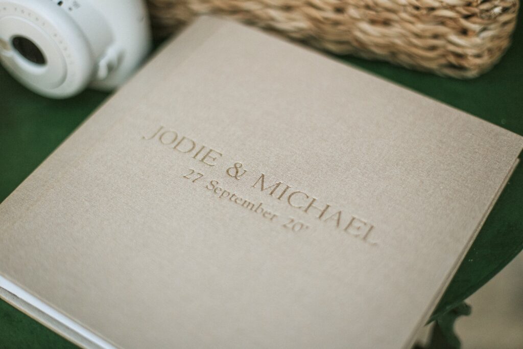 Wedding guest book for well wishes at Agreco Farm. | Esthesis Events Wedding guest book for well wishes at Agreco Farm. | Esthesis Events