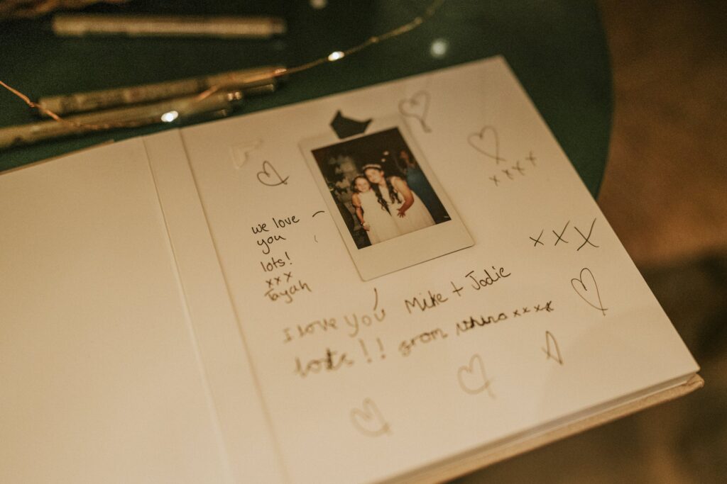 Messages of love in the wedding guest book. | Esthesis Events Messages of love in the wedding guest book. | Esthesis Events